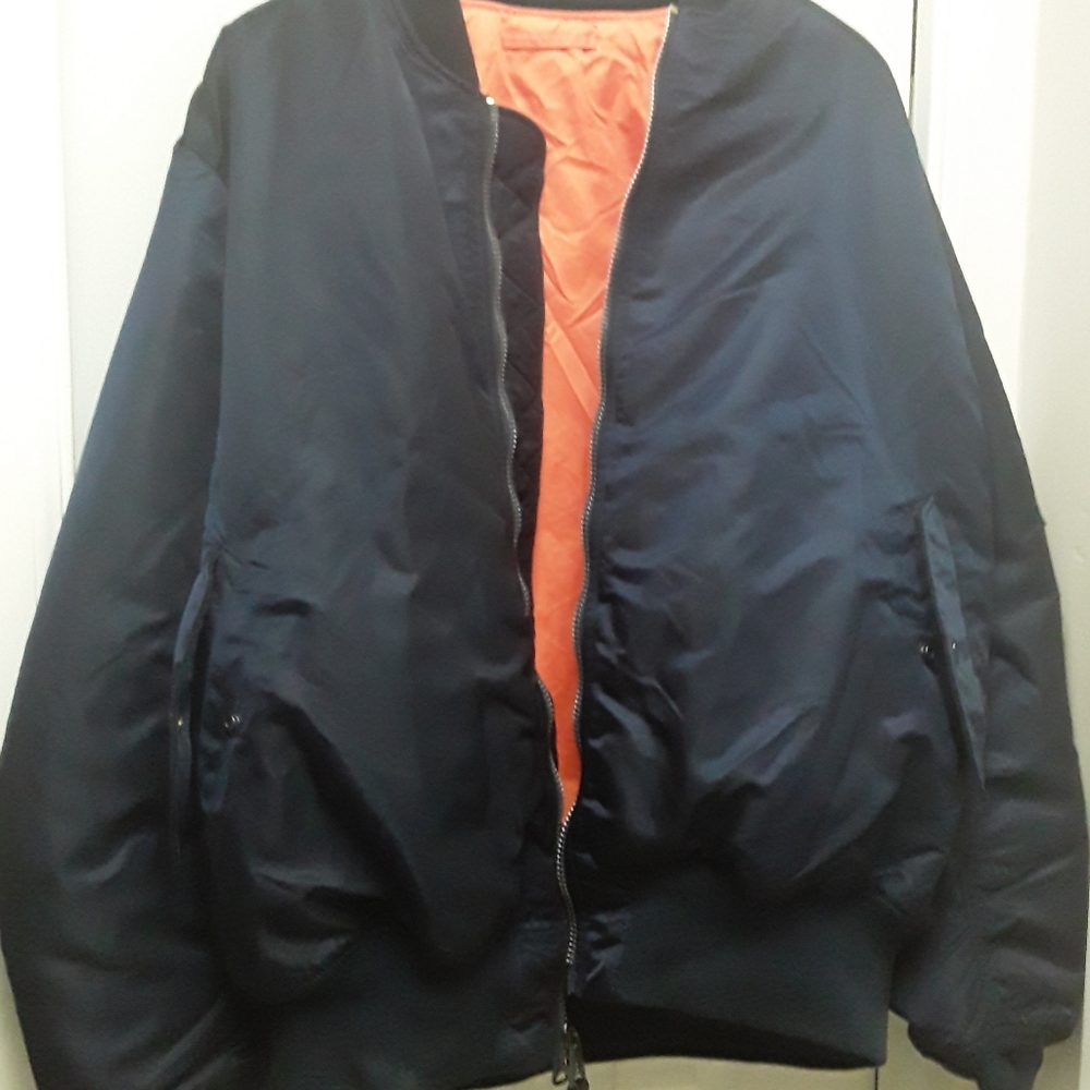 Alpha Industries Mens 3XL Flyers Jacket Navy Blue